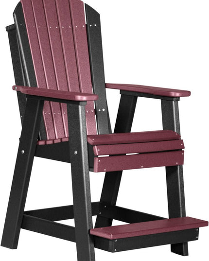 LuxCraft Adirondack Balcony Chair Cherrywood & Black