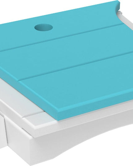 LuxCraft Balcony Tete-a-Tete Table (Aruba Blue & White)