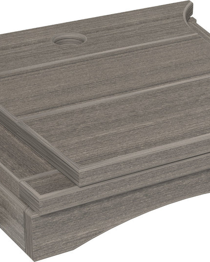 LuxCraft Balcony Tete-a-Tete Table (Coastal Gray)