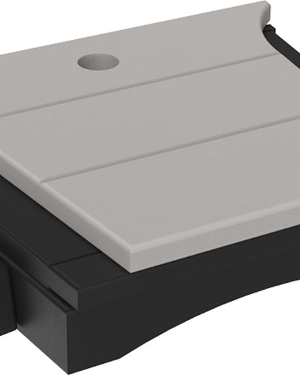 LuxCraft Balcony Tete-a-Tete Table (Coastal Gray & Black)