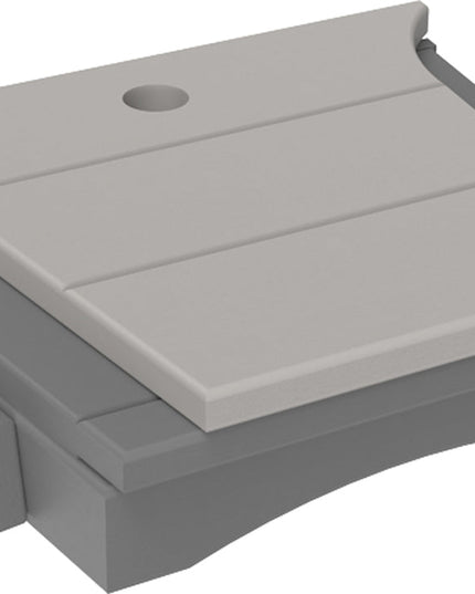 LuxCraft Balcony Tete-a-Tete Table (Dove Gray & Slate)