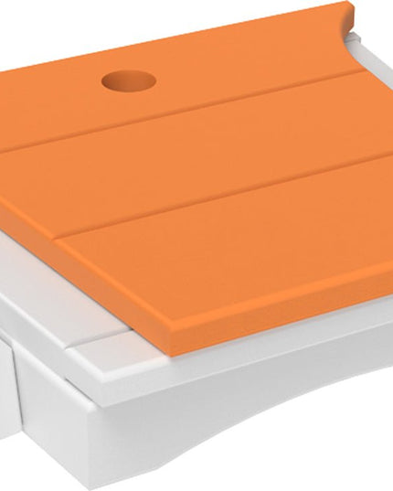 LuxCraft Balcony Tete-a-Tete Table (Tangerine & White)