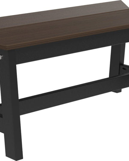 Café Dining Bench (41") Brazilian Walnut & Black