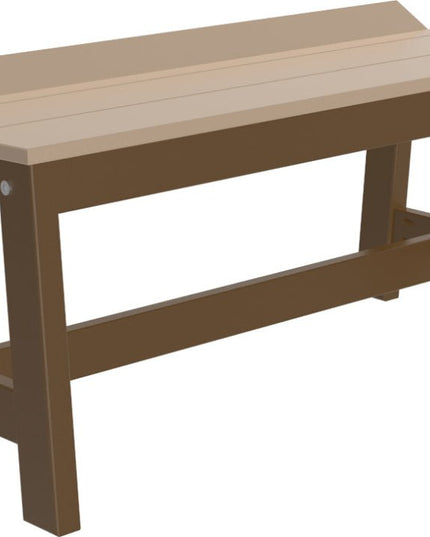 Café Dining Bench (41") Weatherwood & Chestnut Brown