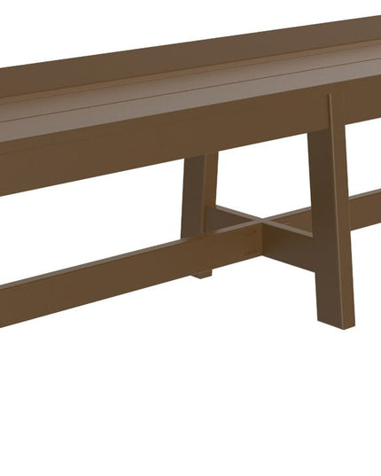 LuxCraft Cafe Dining Bench 72" Chestnut Brown