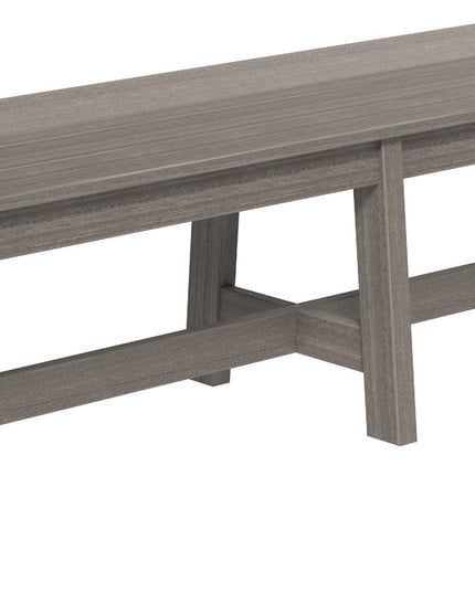 LuxCraft Cafe Dining Bench 72" Coastal Gray