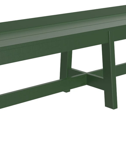 LuxCraft Cafe Dining Bench 72" Green