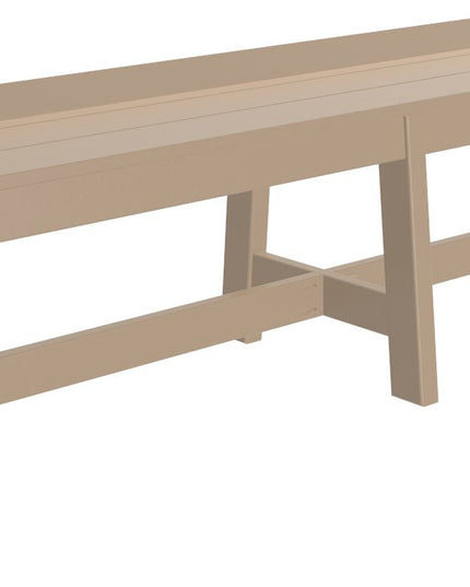 LuxCraft Cafe Dining Bench 72" Weatherwood