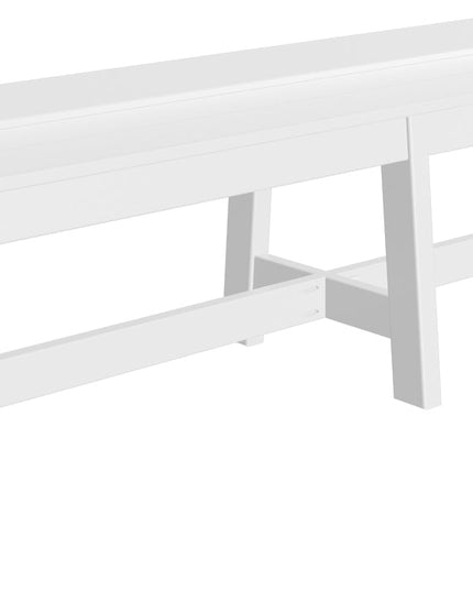 LuxCraft Cafe Dining Bench 72" White