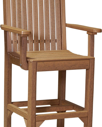 LuxCraft Classic Arm Chair (Bar Height) Antique Mahogany