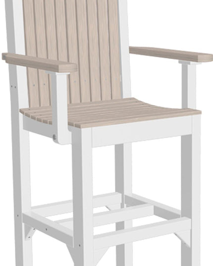 LuxCraft Classic Arm Chair (Bar Height) Birch & White