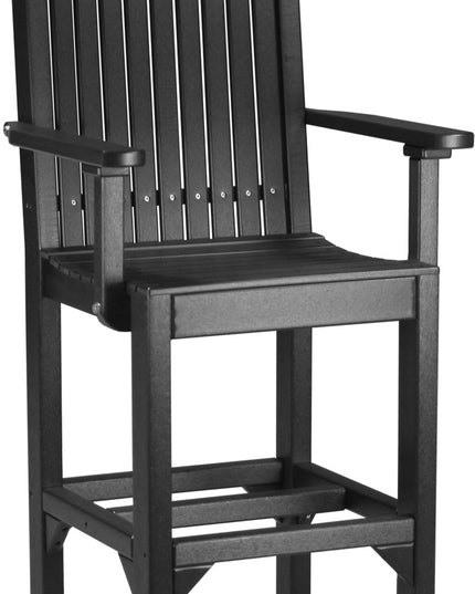 LuxCraft Classic Arm Chair (Bar Height) Black