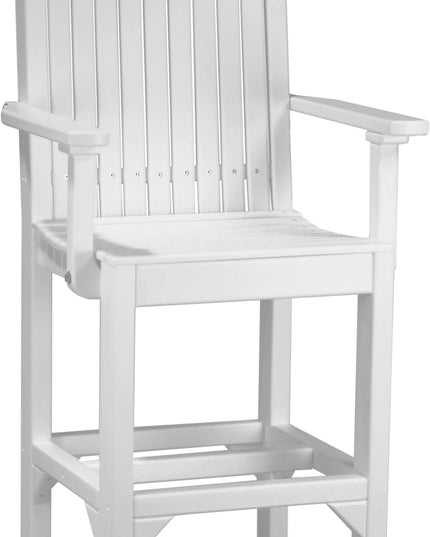 LuxCraft Classic Arm Chair (Bar Height) White