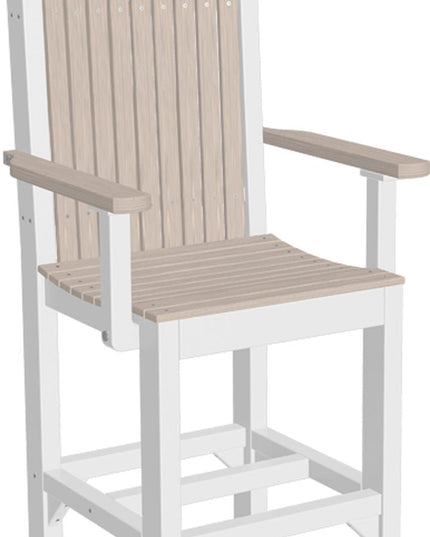 LuxCraft Classic Arm Chair (Counter Height) Birch & White