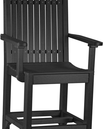 LuxCraft Classic Arm Chair (Counter Height) Black