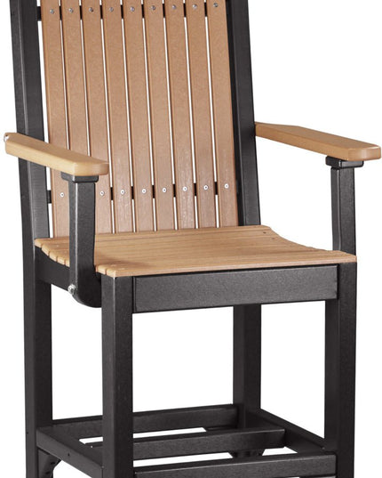 LuxCraft Classic Arm Chair (Counter Height) Cedar & Black