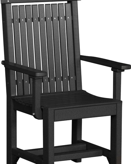 LuxCraft Classic Arm Chair (Dining Height) Black