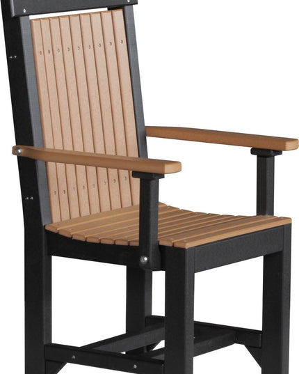 LuxCraft Classic Arm Chair (Dining Height) Cedar & Black