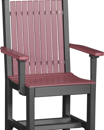 LuxCraft Classic Arm Chair (Counter Height) Cherrywood & Black