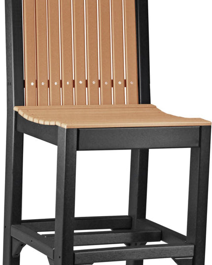 LuxCraft Classic Side Chair (Bar Height) Cedar & Black