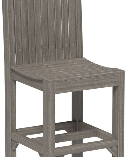 LuxCraft Classic Side Chair (Bar Height) Coastal Gray