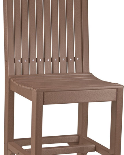 LuxCraft Classic Side Chair (Counter Height) Chestnut Brown