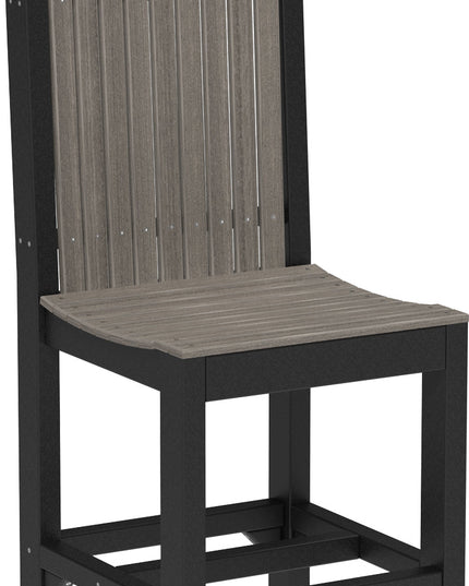 LuxCraft Classic Side Chair (Counter Height) Coastal Gray & Black