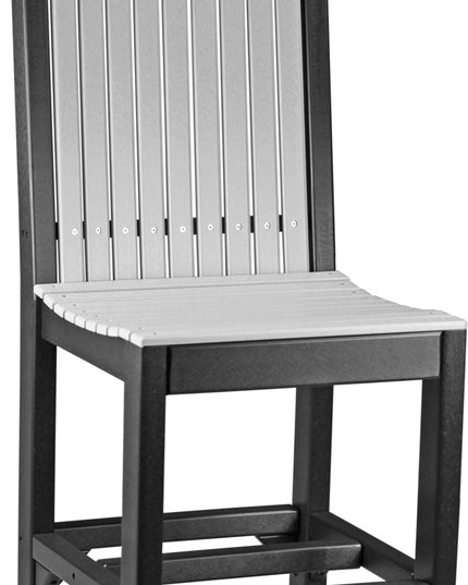 LuxCraft Classic Side Chair (Counter Height) Dove Gray & Black