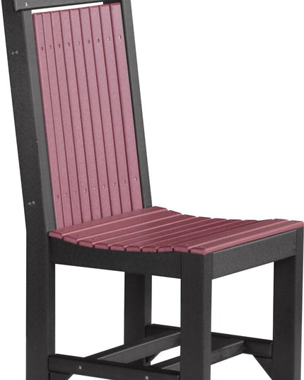 LuxCraft Classic Side Chair (Dining Height) Cherrywood & Black