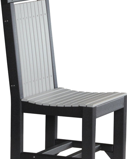LuxCraft Classic Side Chair (Dining Height) Dove Gray & Black