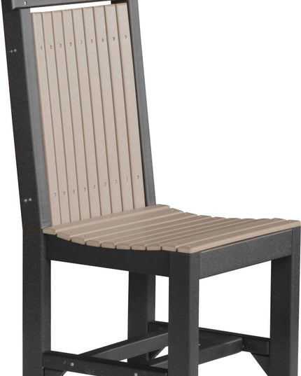 LuxCraft Classic Side Chair (Dining Height) Weatherwood & Black