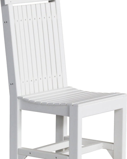 LuxCraft Classic Side Chair (Dining Height) White