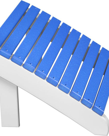 LuxCraft Deluxe Adirondack  Footrest (Blue & White)