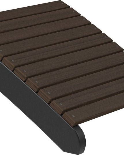 LuxCraft Deluxe Adirondack  Footrest (Brazilian Walnut & Black)