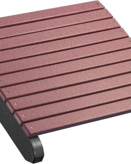 LuxCraft Deluxe Adirondack  Footrest (Cherrywood & Black)