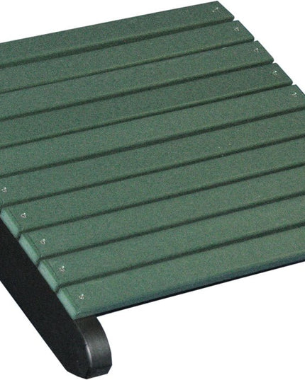 LuxCraft Deluxe Adirondack  Footrest Green & Black)