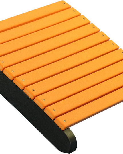 LuxCraft Deluxe Adirondack  Footrest (Tangerine & Black)