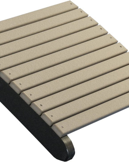 LuxCraft Deluxe Adirondack  Footrest (Weatherwood & Black)