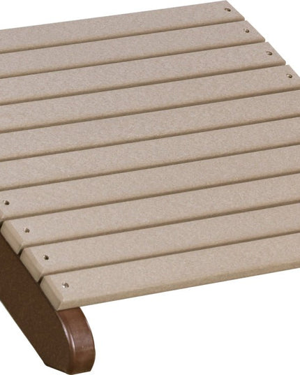 LuxCraft Deluxe Adirondack  Footrest (Weatherwood & Chestnut Brown)