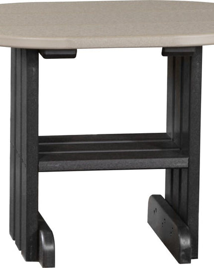 LuxCraft End Table (Weatherwood & Black)