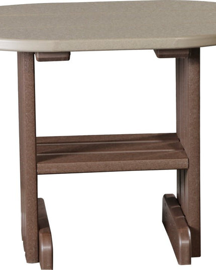 LuxCraft End Table (Weatherwood & Chestnut Brown)