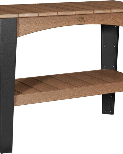 LuxCraft Island Buffet Table (Antique Mahogany & Black)