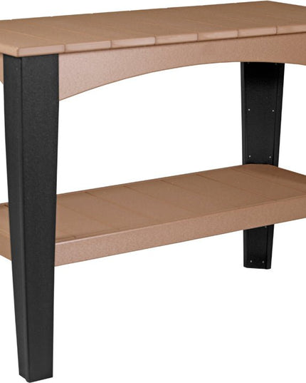 LuxCraft Island Buffet Table (Cedar & Black)