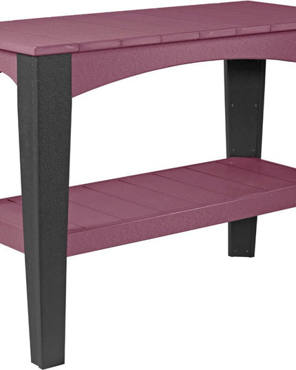 LuxCraft Island Buffet Table (Cherrywood & Black)