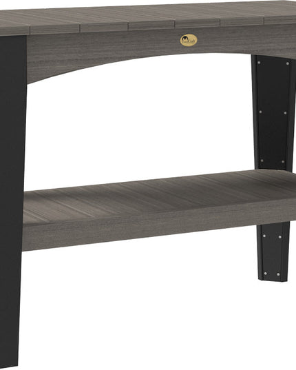 LuxCraft Island Buffet Table (Coastal Gray & Black)