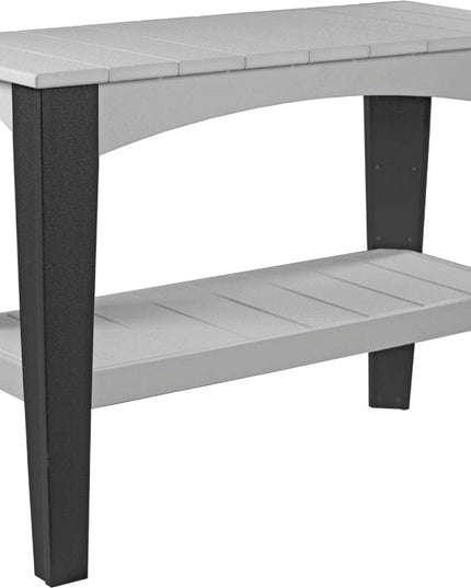 LuxCraft Island Buffet Table (Dove Gray & Black)