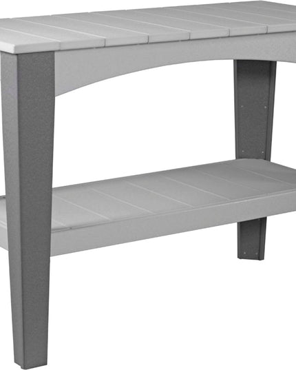LuxCraft Island Buffet Table (Dove Gray & Slate)