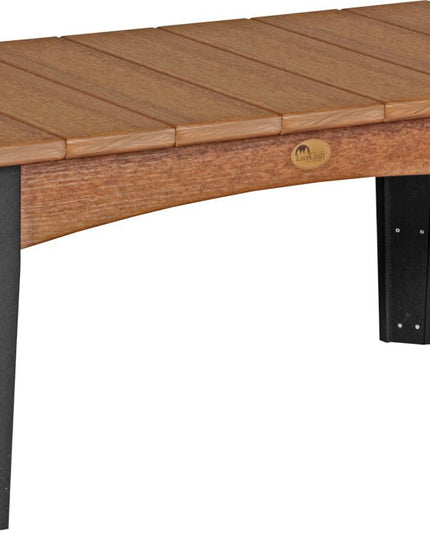 LuxCraft Island Coffee Table (Antique Mahogany & Black)