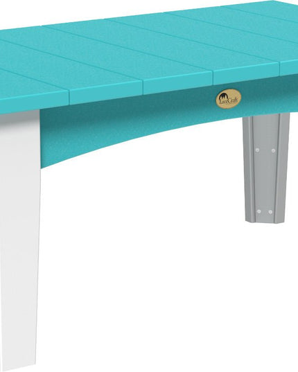 LuxCraft Island Coffee Table (Aruba Blue & White)