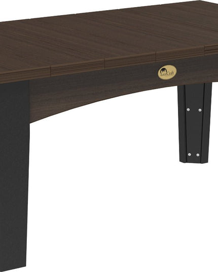 LuxCraft Island Coffee Table (Brazilian Walnut & Black)